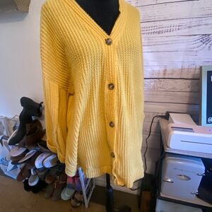 Umgee waffle knit top- oversized